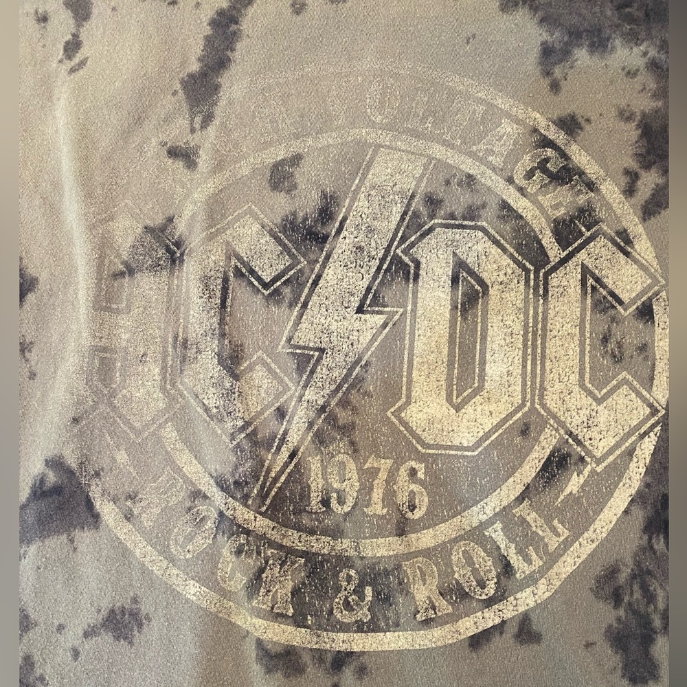 AC/DC band t shirt tie-dye 2XL